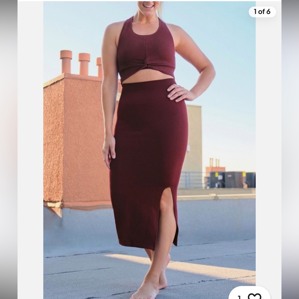 Fabletics Kinsley Front Knot Skirt Set